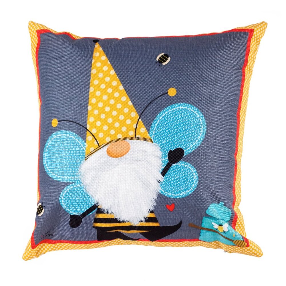 NWT  - Honey Gnomes Pillow Cover 18x18